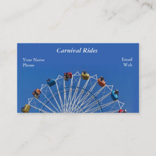 Tarjeta De Visita Ruedas gigantes y viajes de carnaval
