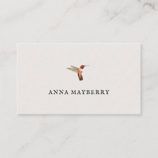 Tarjeta De Visita Rufous Hummingbird