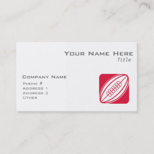 Tarjeta De Visita Rugby Rojo Crimson