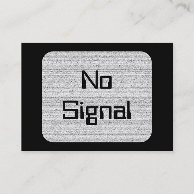 Tarjeta De Visita Ruido blanco. Grano blanco y negro Nevado (Anverso)