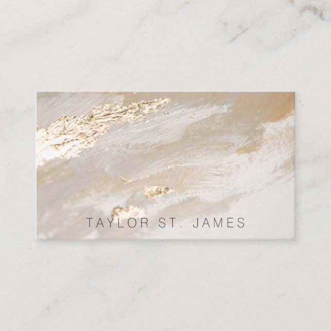 Tarjeta de visita rusa Gold Beige (Anverso)