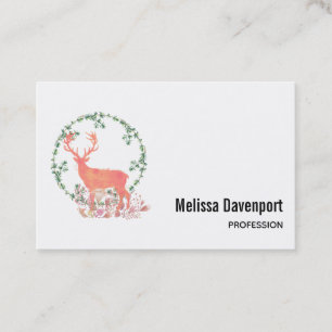 Tarjeta de visita Ruser Reindeer Boho Watercolor