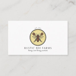Tarjeta De Visita Rustic Apiary Honey Bee Beekeeper 