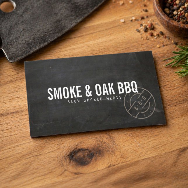 Tarjeta De Visita Rustic BBQ Smokehouse  (Subido por el creador)