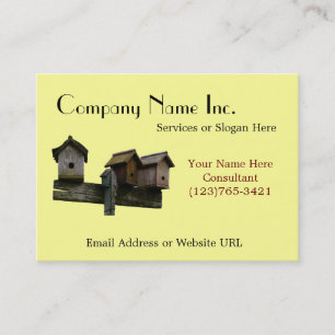 Tarjeta de visita Rustic Birdhouses Craft Company