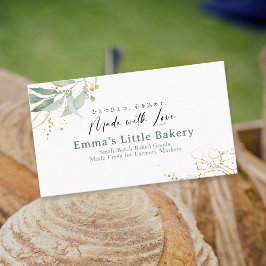 Tarjeta De Visita Rustic Botanical Farmers Market Bakery