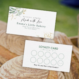 Tarjeta De Visita Rustic Botanical Farmers Market Loyalty Reward