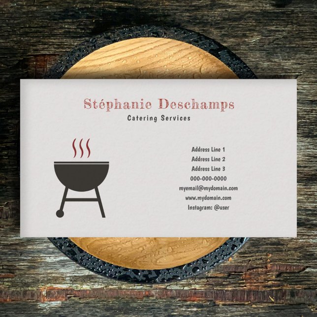 Tarjeta de visita Rustic BQ (Rustic BBQ Business Card)