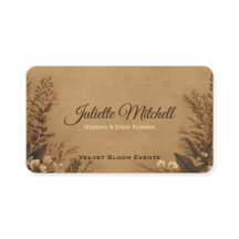 Rustic Burlap Wedding Planner Business Card