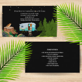 Tarjeta De Visita Rustic Campground RV Park Outdoor Layout