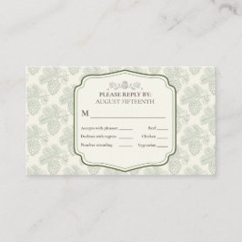 Tarjeta De Visita Rustic Elegance Fall Pinecone