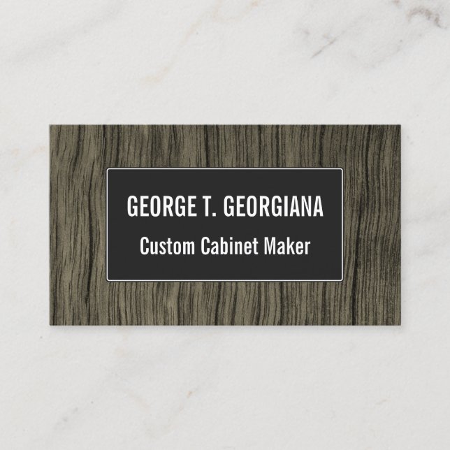 Tarjeta De Visita Rustic Faux Wood Look Pattern Business Card (Anverso)