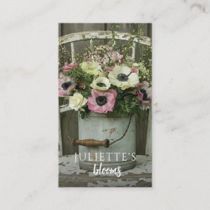 Tarjeta de visita Rustic Florist Floral Arrangemen