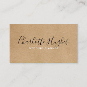 Tarjeta De Visita Rustic Kraft Firma