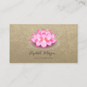 Tarjeta De Visita Rustic Kraft,Loto,Confeti Dorado Loto Violeta