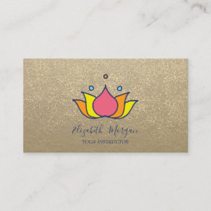 Tarjeta De Visita Rustic Kraft, Loto, Loto de Confeti Dorado