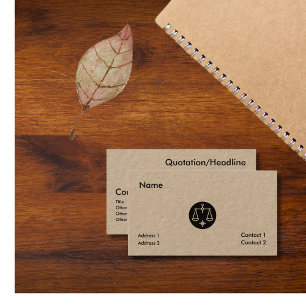 Tarjeta De Visita Rustic Kraft - Signo zodiacal Libra