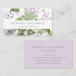 Tarjeta de visita Rustic Lilac