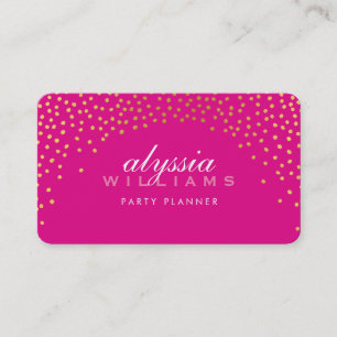 Tarjeta De Visita RUSTIC MINI CONFETTI lindo Relieve metalizado de o