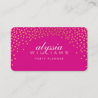 Tarjeta De Visita RUSTIC MINI CONFETTI lindo Relieve metalizado de o