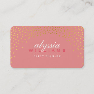 Tarjeta De Visita RUSTIC MINI CONFETTI lindo Relieve metalizado de o