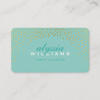 Tarjeta De Visita RUSTIC MINI CONFETTI lindo Relieve metalizado de o