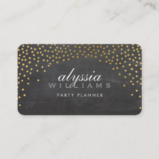 Tarjeta De Visita RUSTIC MINI CONFETTI tierno Relieve metalizado de 