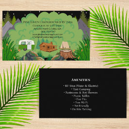 Tarjeta De Visita Rustic Outdoor RV Park Campground Design
