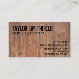 Tarjeta de visita Rustic Wood