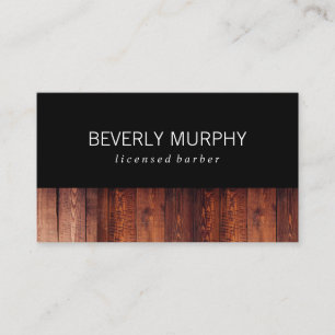 Tarjeta De Visita Rustic Wood Black