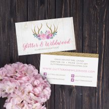 Rustic Wood & Floral Antlers Boutique Social Media