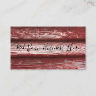 Tarjeta De Visita Rústica de la Madera de los Graneros Rojos