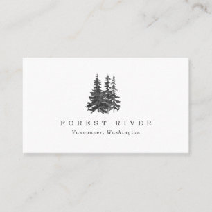 Tarjeta De Visita Rústica del río forestal