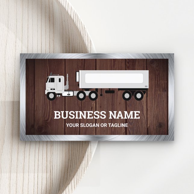 Tarjeta De Visita Rústica Logística de la Madera Transportador de Ca (Subido por el creador)