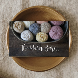 Tarjeta de visita Rústica Yarn Kniton & Crochet