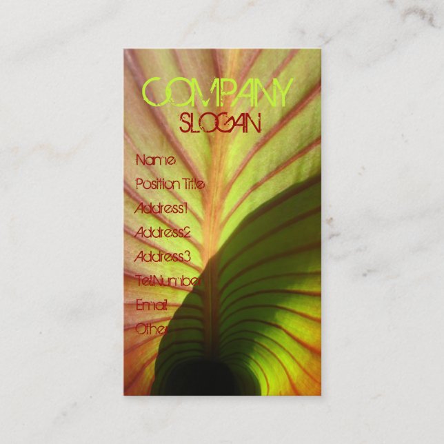 Tarjeta De Visita Rústico (Anverso)