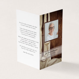 Tarjeta De Visita Rústico bit de caballo y satin Funeral Memorial