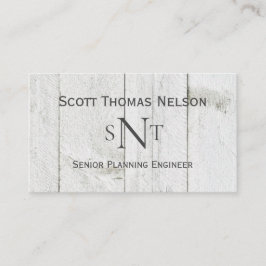 Tarjeta De Visita Rústico de las Iniciales de Monograma Personalizad