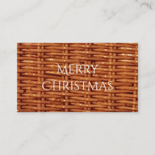 Tarjeta De Visita Rústico estilo campestre de cestas de mimbre marr