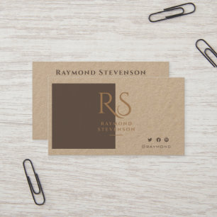 Tarjeta De Visita Rústico estilo Moda Gold Profesional Kraft