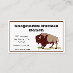 Tarjeta De Visita Rústico estilo Rancho de Búfalo