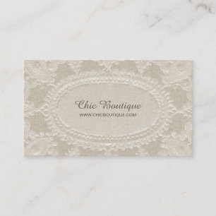 Tarjeta De Visita Rústico estilo vintage y elegante boutique