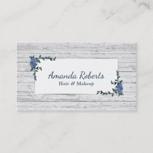 Tarjeta De Visita Rústico floral del vintage del salón de pelo del