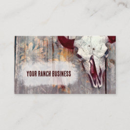 Tarjeta De Visita Rústico Gris Occidental Burro Flor Amarillo Sombri