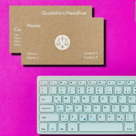 Tarjeta De Visita Rústico Kraf&white - Signo de libra zodiac