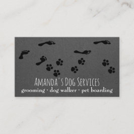 Tarjeta De Visita Rústico Mascota de sitios para perros servicios de