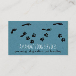 Tarjeta De Visita Rústico Mascota de sitios para perros servicios de