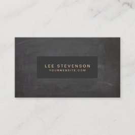 Tarjeta De Visita Rústico negro clásico