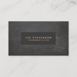 Tarjeta De Visita Rústico negro clásico