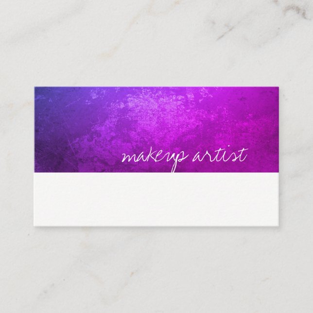 Tarjeta De Visita Rústico/Púrpura (Anverso)